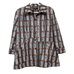 NWT Hilton Hollis Jacket Size Large Multicolor Boho Artsy Business Casual Career